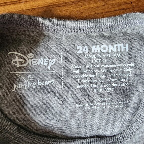 Disney Winnie The Pooh Red Shirt Long Sleeve Bodysuit 24Months NWT - Picture 5 of 5